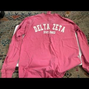delta zeta long sleeve M comfort colors